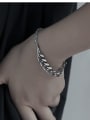 thumb Brass Geometric Hip Hop Hollow Chain Link Bracelet 1