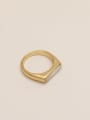 thumb Brass Shell Geometric Minimalist Band Fashion Ring 0