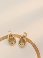 thumb Copper Fashion Simple oval twisted Trend Korean Fashion Earrings Stud Trend Korean Fashion Earring 1