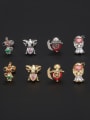 thumb Brass Cubic Zirconia Animal Cute Stud Earring(Single-Only One) 0