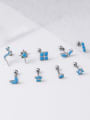 thumb Brass Turquoise Heart Cute Single Earring(Only-One) 3