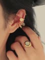 thumb Brass Wing Vintage Single Earring(Single -Only One) 2