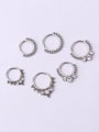 thumb Stainless steel Rhinestone Geometric Hip Hop Nose Rings(Single Only One) 3