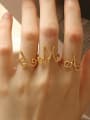 thumb Brass Message Letter Vintage Band Ring 1