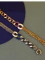 thumb Brass Enamel Geometric Vintage Strand Bracelet 1