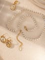 thumb Brass Imitation Pearl Geometric Minimalist Beaded Necklace 0