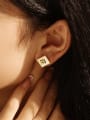 thumb Brass Shell Bowknot Minimalist Stud Earring 2