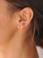 thumb Stainless steel Cubic Zirconia Tassel Dainty Stud Earring 1