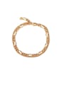 thumb Brass Hollow  Geometric Chain Vintage  Anklet 0