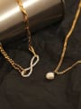 thumb Brass Imitation Pearl Geometric Vintage Necklace 0