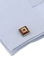 thumb Brass Shell Square Vintage Cuff Link 1