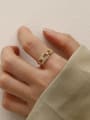 thumb Brass Cubic Zirconia Geometric Minimalist Band Fashion Ring 1