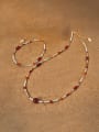 thumb Brass Natural Stone Ethnic Irregular Bracelet and Necklace Set 0