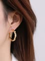 thumb Brass Irregular Geometric Minimalist Stud Earring 0