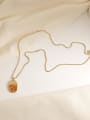 thumb Brass Natural Stone Geometric Vintage Necklace 2