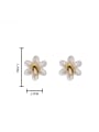 thumb Brass Flower Minimalist Stud Earring 3