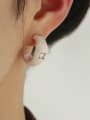 thumb Brass Rhinestone Enamel Bowknot Ethnic Stud Earring 1