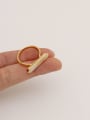 thumb Brass Shell Geometric Minimalist Band Fashion Ring 0