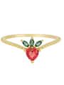 thumb Brass Cubic Zirconia Multi Color Friut Cute Band Ring 3