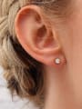 thumb Stainless steel Birthstone Geometric Minimalist Stud Earring 1