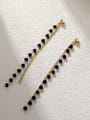 thumb Brass Cubic Zirconia Tassel Vintage Threader Earring 3