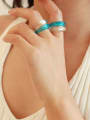 thumb Hand Glass Geometric Minimalist Band Ring 1