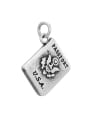thumb stainless steel flat bottom charm book pendant diy jewelry accessories 0