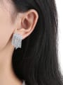 thumb Brass Cubic Zirconia Tassel Luxury Drop Earring 2