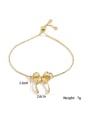 thumb Brass Cubic Zirconia Bowknot Minimalist Adjustable Bracelet 1