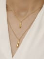 thumb Brass Geometric Minimalist Multi Strand Trend Korean Fashion Necklace 1
