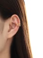 thumb Brass Irregular  line Minimalist Clip Earring Single 1