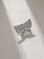thumb Brass Cubic Zirconia Butterfly Vintage Band Fashion Ring 2