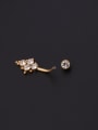 thumb Stainless steel Cubic Zirconia Geometric Hip Hop Stud Earring(Single Only One) 3