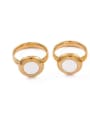 thumb Brass Shell Round Trend Band Ring 3