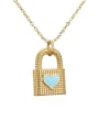 thumb Brass Enamel Heart   Vintage Locket Pendnat Necklace 0