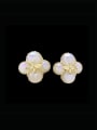 thumb Zinc Alloy Imitation Pearl Flower Minimalist Stud Earring 0