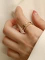 thumb Brass Cubic Zirconia Geometric Minimalist Stackable Fashion Ring 2