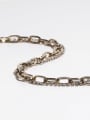 thumb Brass  Hollow Geometric Chain Vintage Necklace 3