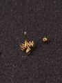 thumb Brass Cubic Zirconia Crown Cute Stud Earring 1