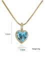 thumb Brass Cubic Zirconia Trend Heart  Pendant Necklace 4