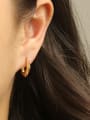 thumb Brass Smooth  Geometric Minimalist Stud Earring 1
