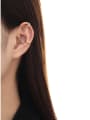 thumb Brass  Vintage  Line geometry ear bone clip without pierced ears Single Earring 1