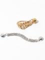 thumb Brass Cubic Zirconia Hip Hop Tassel multilayer chain zircon Single Earring 2