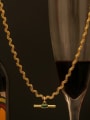 thumb Brass Cubic Zirconia Geometric Vintage Necklace 1