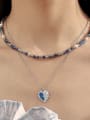 thumb Titanium Steel Natural Stone Heart Trend Necklace 1