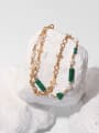 thumb Brass Imitation Pearl Geometric Vintage Strand Bracelet 3