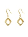 thumb Copper Cubic Zirconia Geometric Minimalist Hook Trend Korean Fashion Earring 0