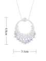 thumb Brass Cubic Zirconia Round Vintage Necklace 4