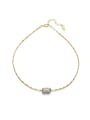 thumb Brass Natural Stone Geometric Hip Hop Necklace 0