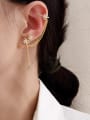 thumb Brass Cubic Zirconia Star Minimalist Ear Cuff Earring 1